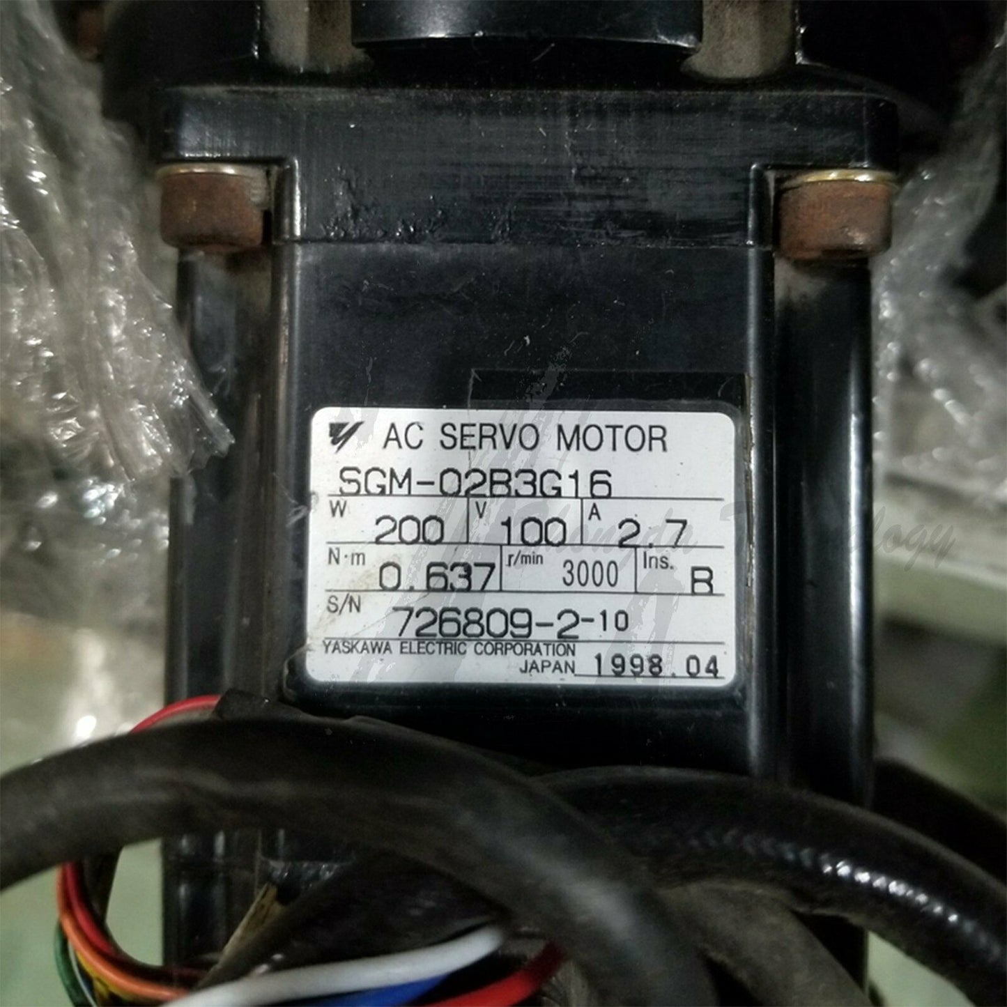 Used Yaskawa servo motor SGM-02B3G16 good - YASKAWA