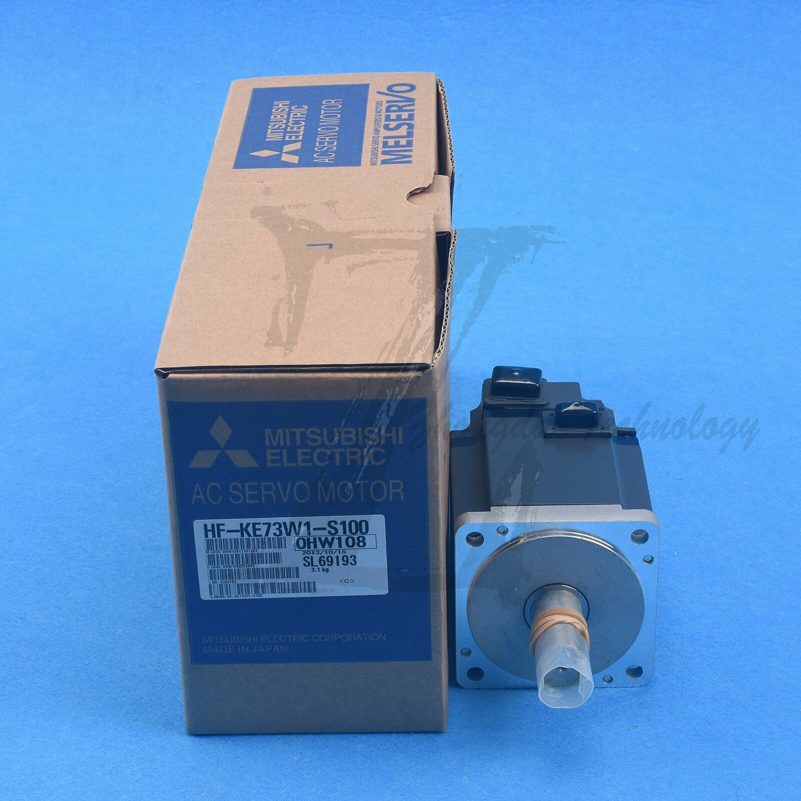 Mitsubishi AC Servo Motor, 750 W, 5.2 A, 3000 rpm, 7.2 Nm, HF-KE73W1-S100 - MITSUBISHI