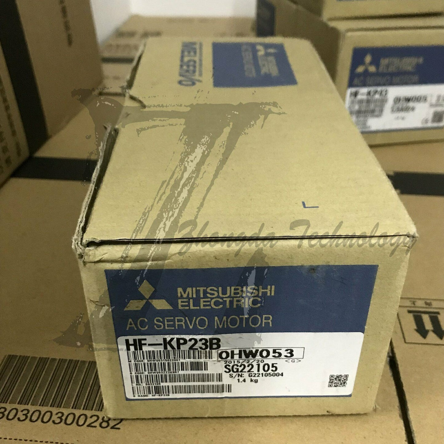 MITSUBISHI 200W Servo motor with brake (0.64Nm continuous, 1.9Nm peak)HF-KP23B - MITSUBISHI