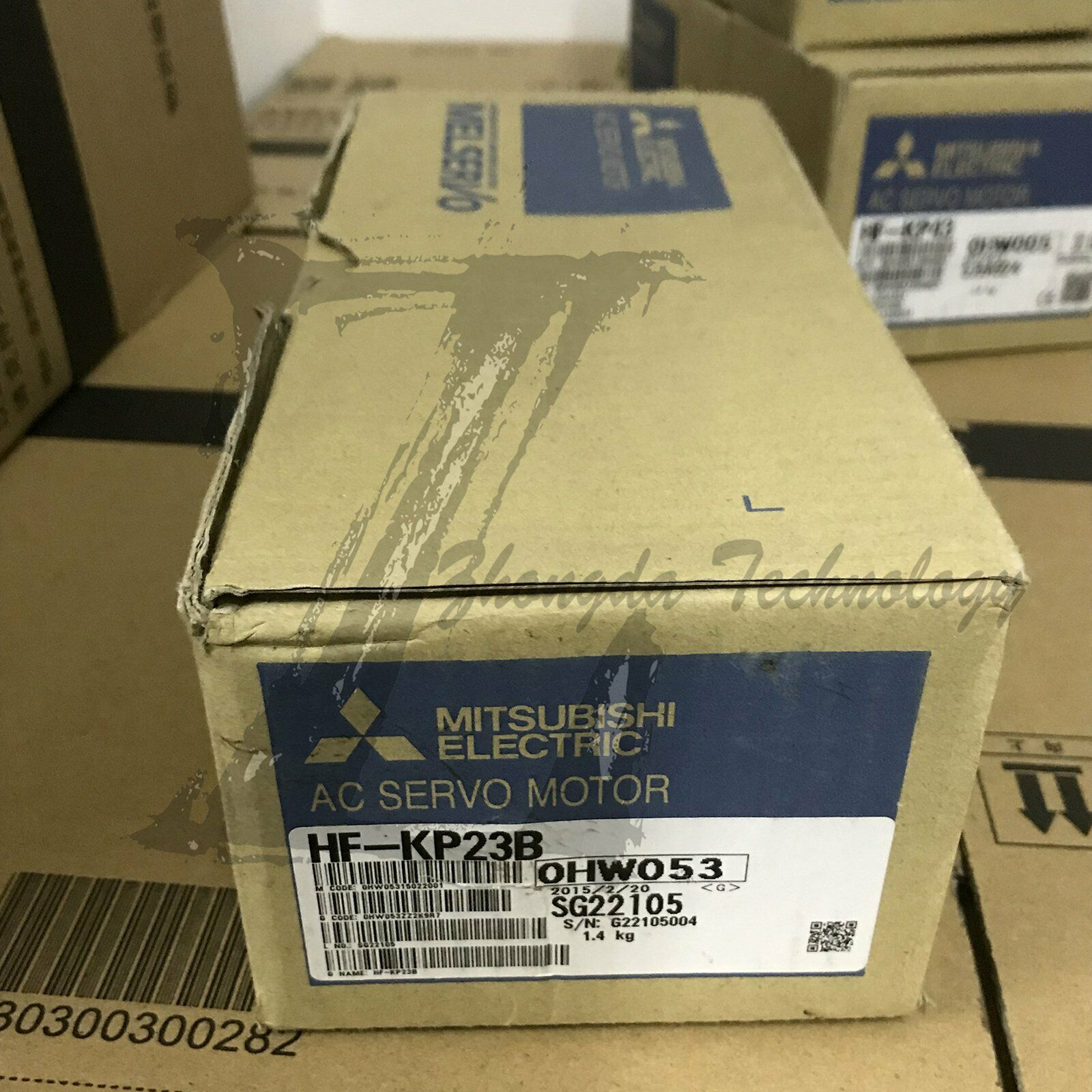 MITSUBISHI 200W Servo motor with brake (0.64Nm continuous, 1.9Nm peak)HF-KP23B - MITSUBISHI