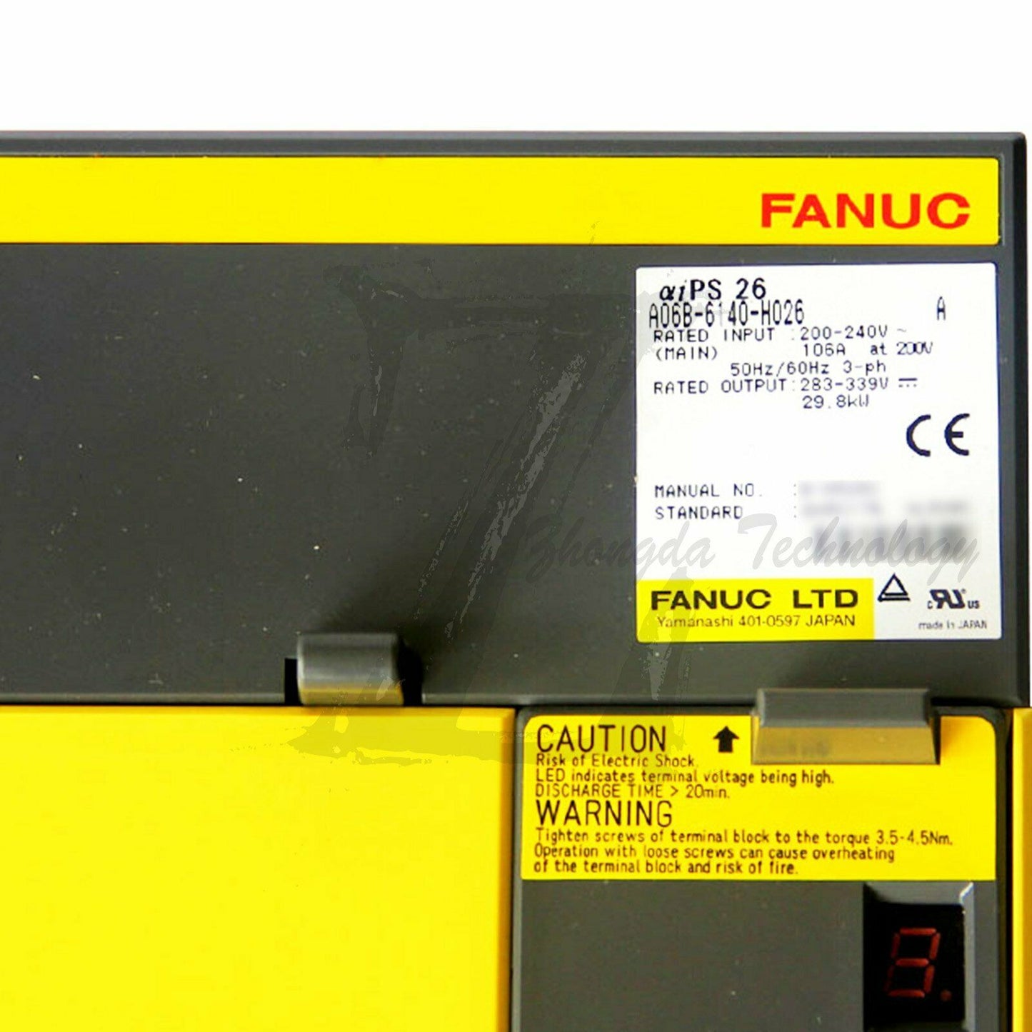 Fanuc，ALPHA i POWER SUPPLY MODULE MDL AiPS- 26，A06B-6140-H026 - FANUC