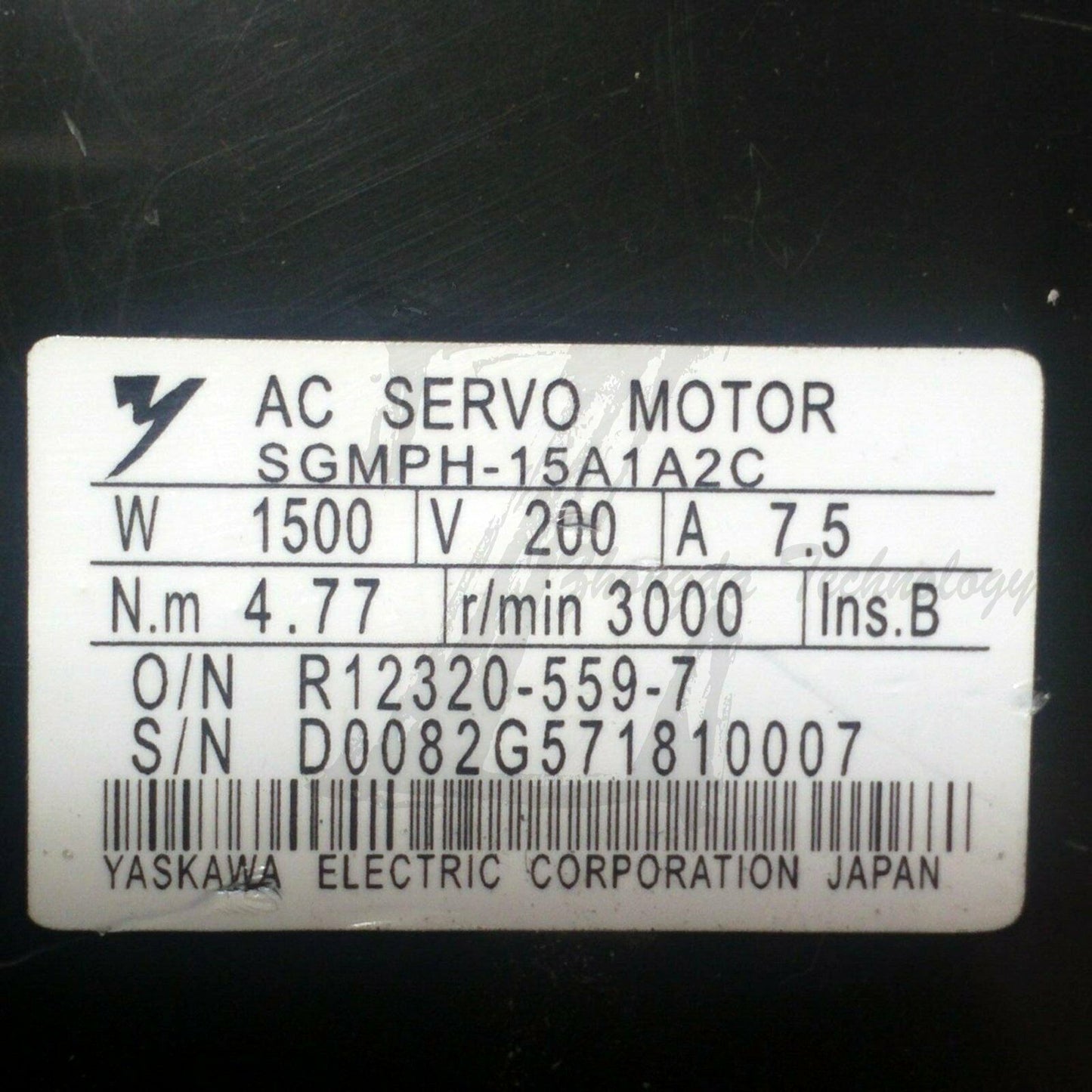 Used Yaskawa servo motor SGMPH-15A1A2C good test - YASKAWA