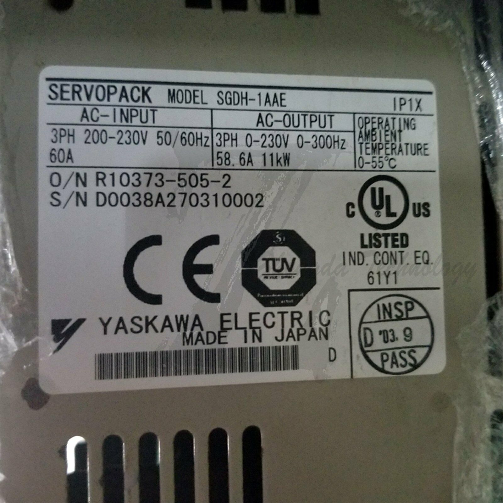 Used Yaskawa servo driver SGDH-1AAE 11KW good - YASKAWA
