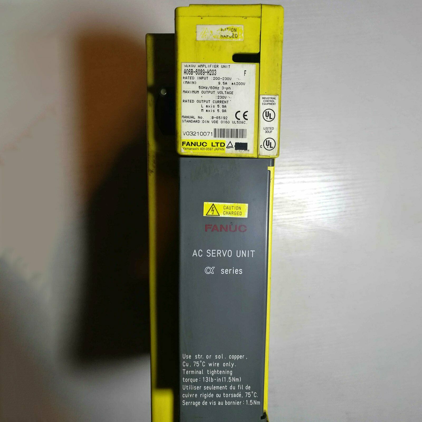 Used Fanuc 2 AXIS ALPHA SERVO DRIVE MDL SVU 2-20/20，A06B-6089-H203 - FANUC