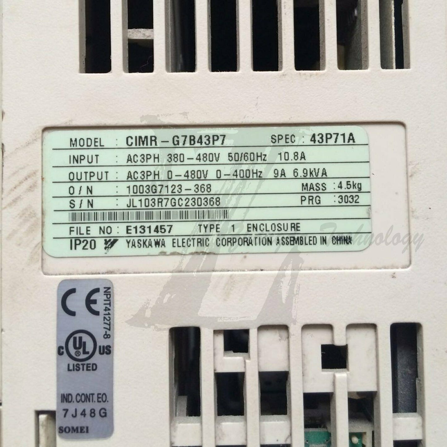 Used Yaskawa inverter G7 380V 3.7KW CIMR-G7B43P7 Tested In Good Condition - YASKAWA