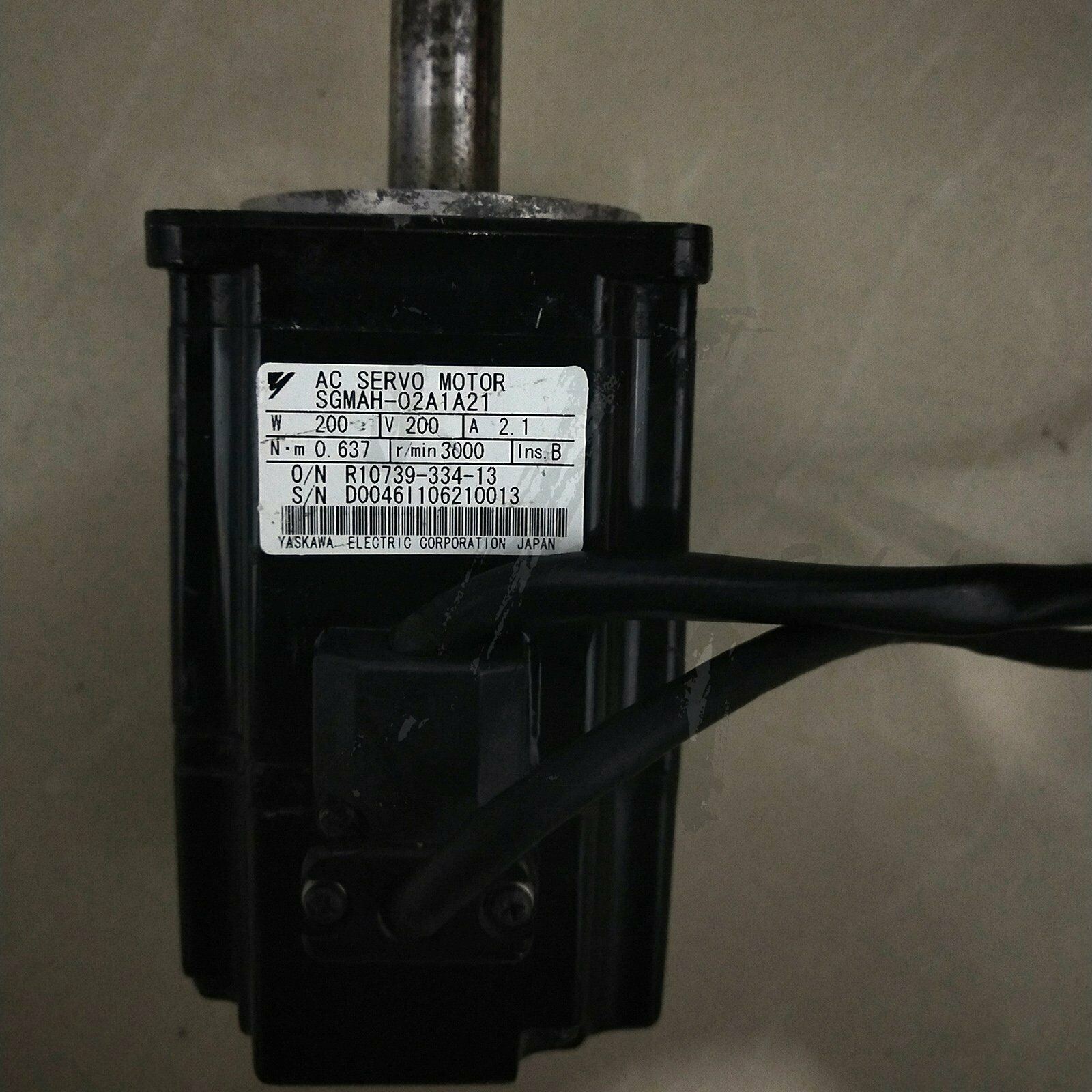Used Yaskawa AC servo motor SGMAH-02A1A21 good test - YASKAWA