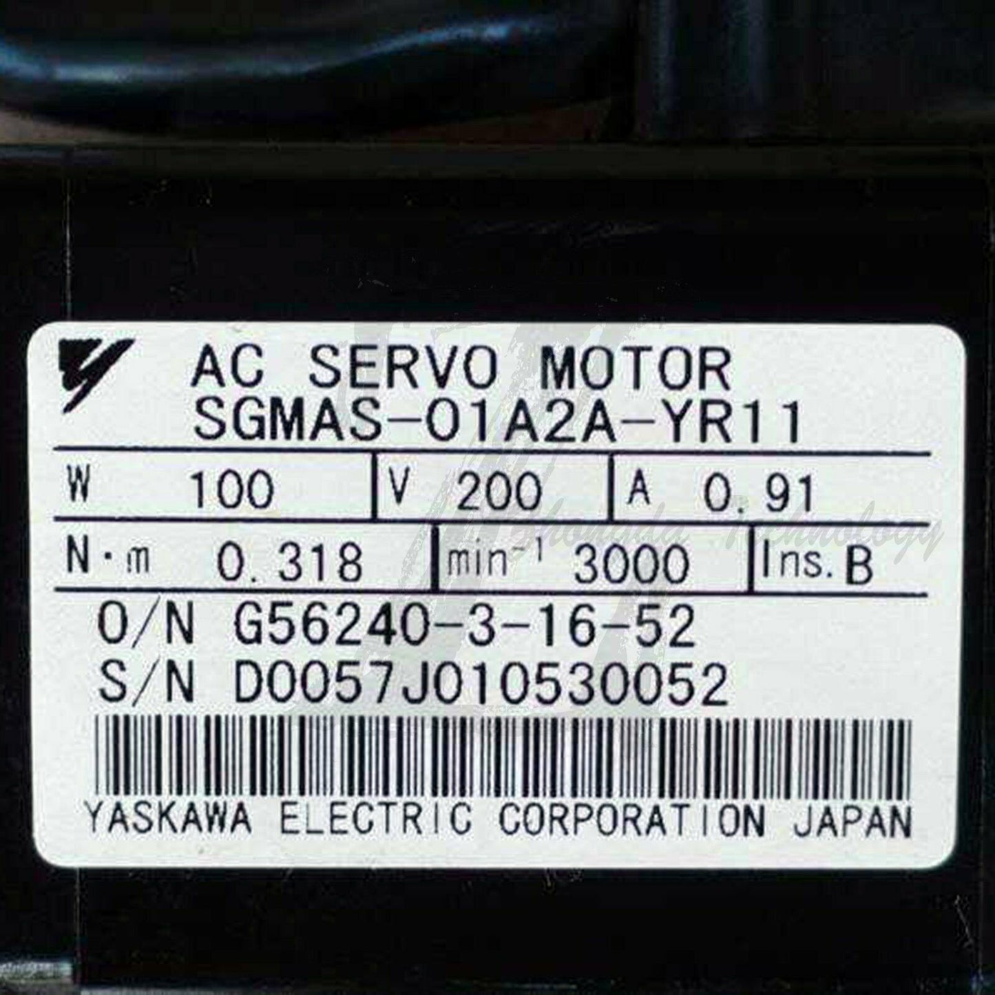 Used Yaskawa Robot servo motor SGMAS-01A2A-YR11 good test - YASKAWA