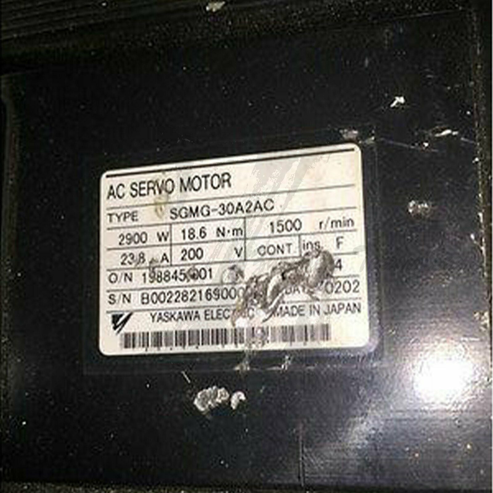 Used Yaskawa servo motor SGMG-30A2AC Tested In Good Condition - YASKAWA