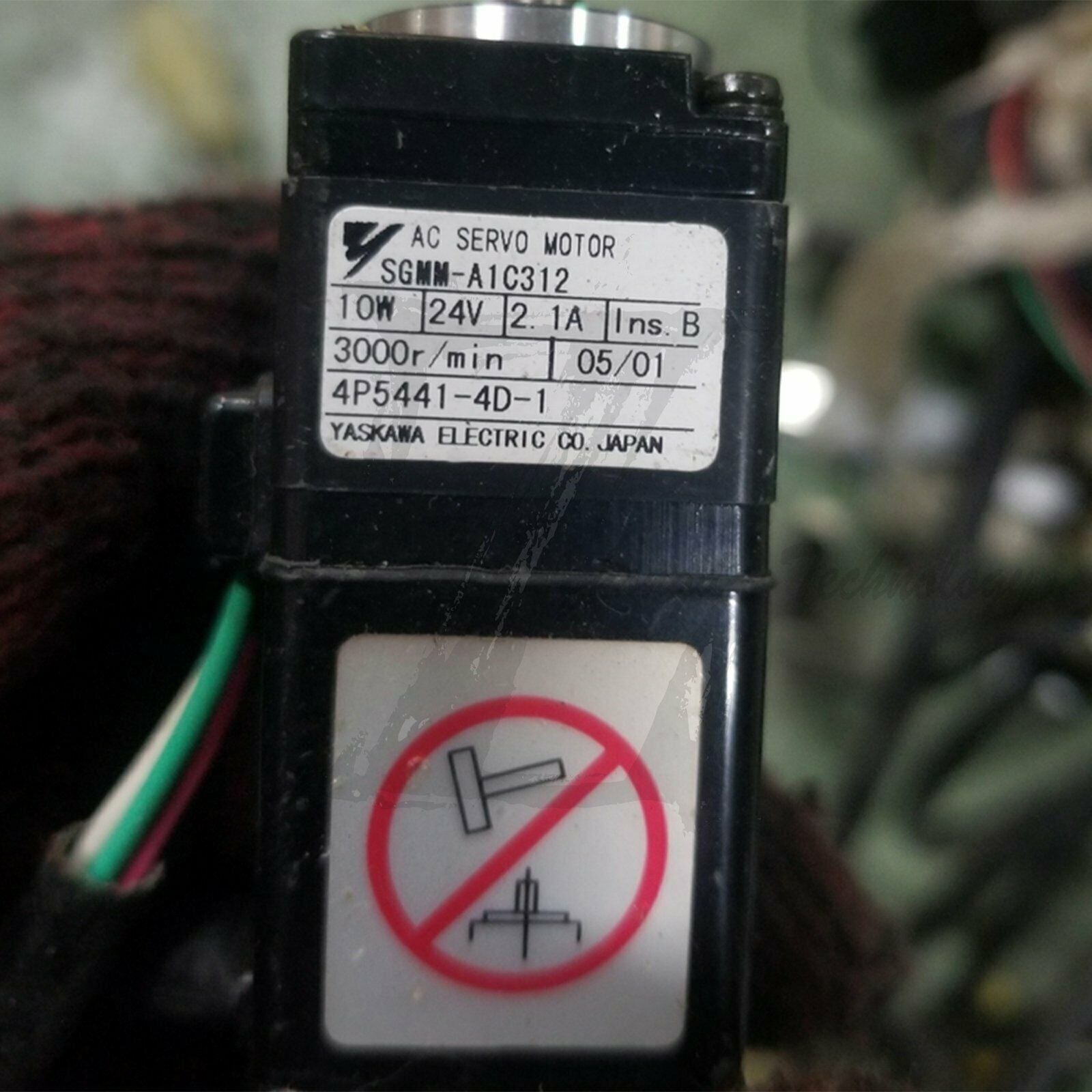 Used Yaskawa 10W AC servo motor SGMM-A1C312 good test, - YASKAWA
