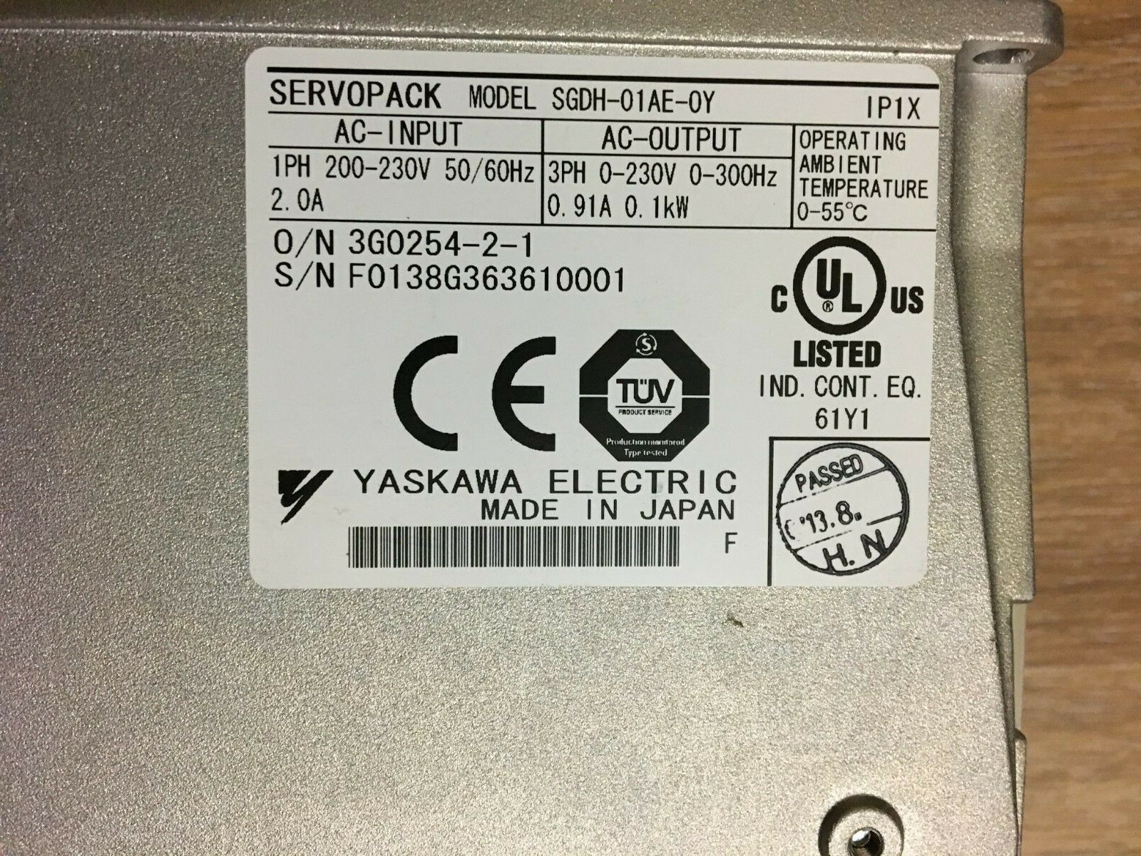 SGDH-01AE-OY - YASKAWA