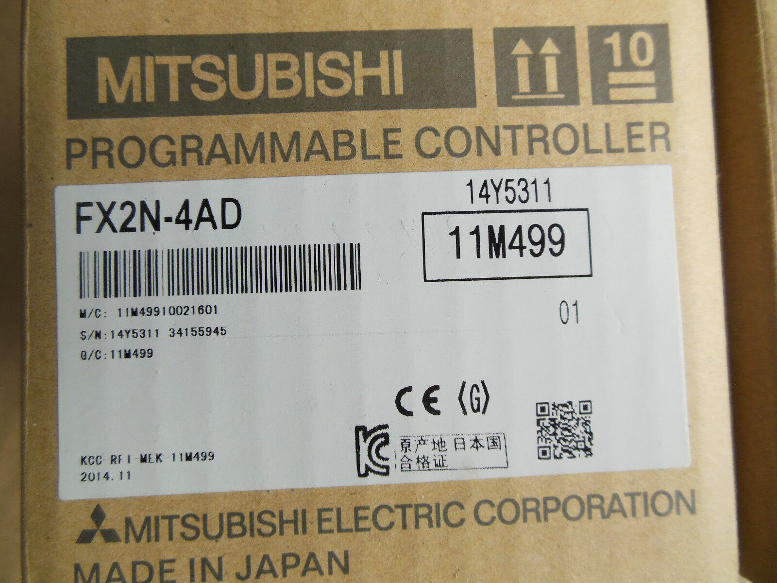 Mitsubishi FX2N-4AD PLC - New In Box - 1PC FX2N4AD - MITSUBISHI