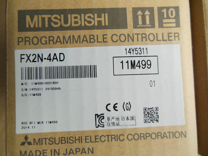 Mitsubishi FX2N-4AD PLC - New In Box - 1PC FX2N4AD - MITSUBISHI