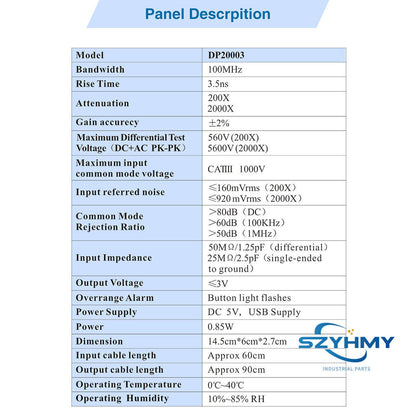 Micsig DP20003 High Voltage Differential Probe Kit 5600V 100MHz - MICSIG