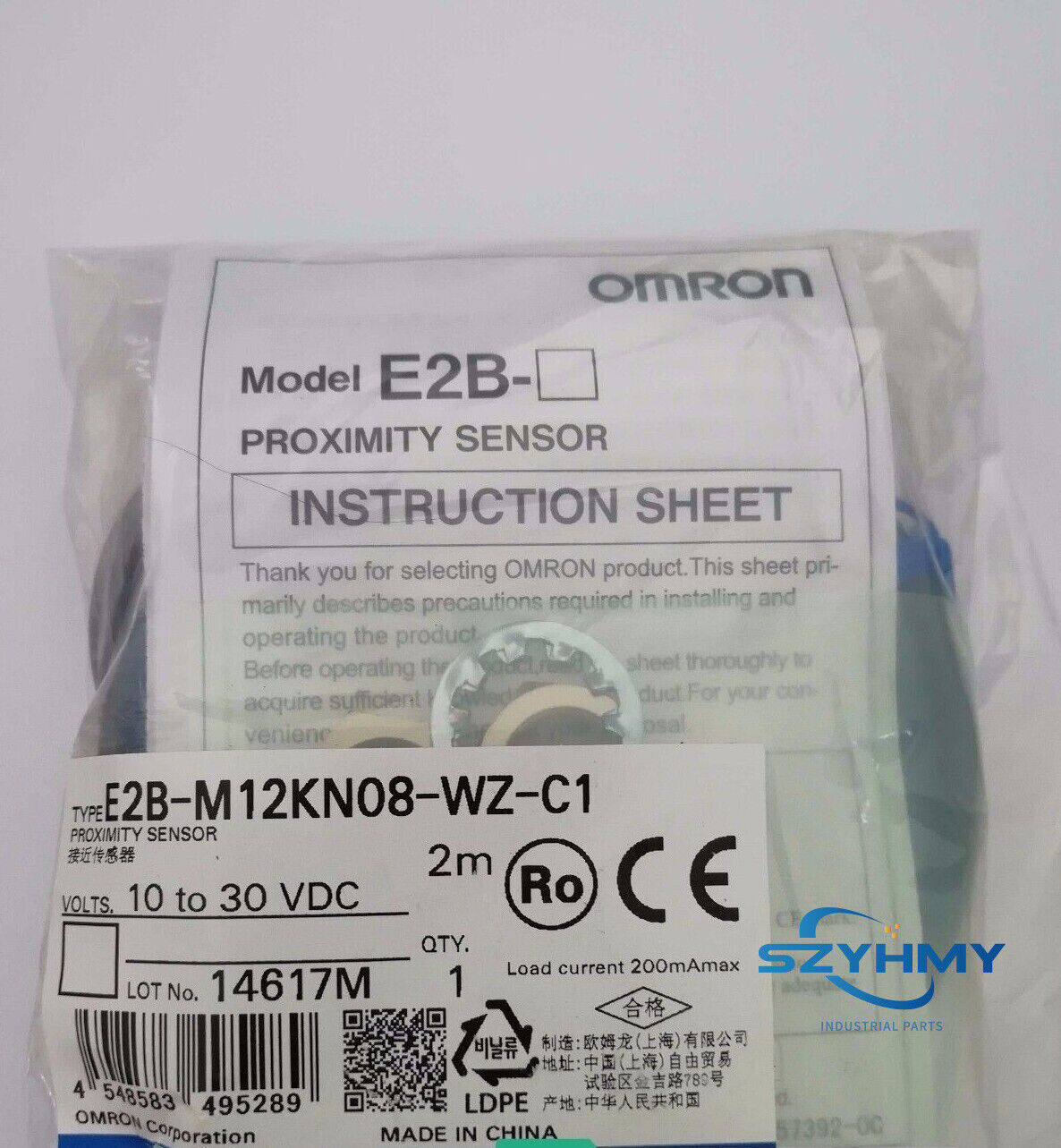 Omron E2B-M12KN08-WZ-C1 Proximity Sensor Switch Cable - New - OMRON