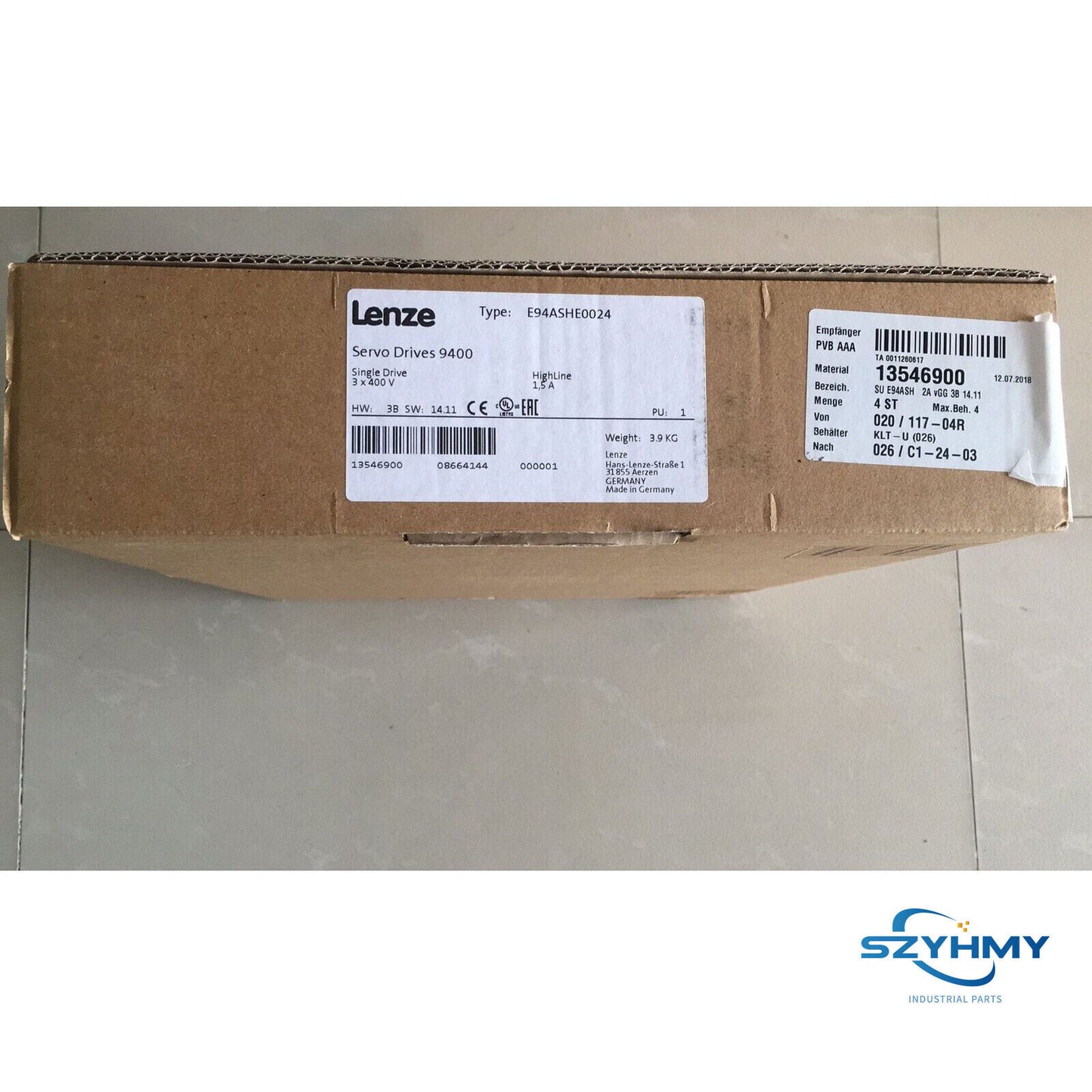 Lenze E94ASHE0024 Servo Drive, New - LENZE