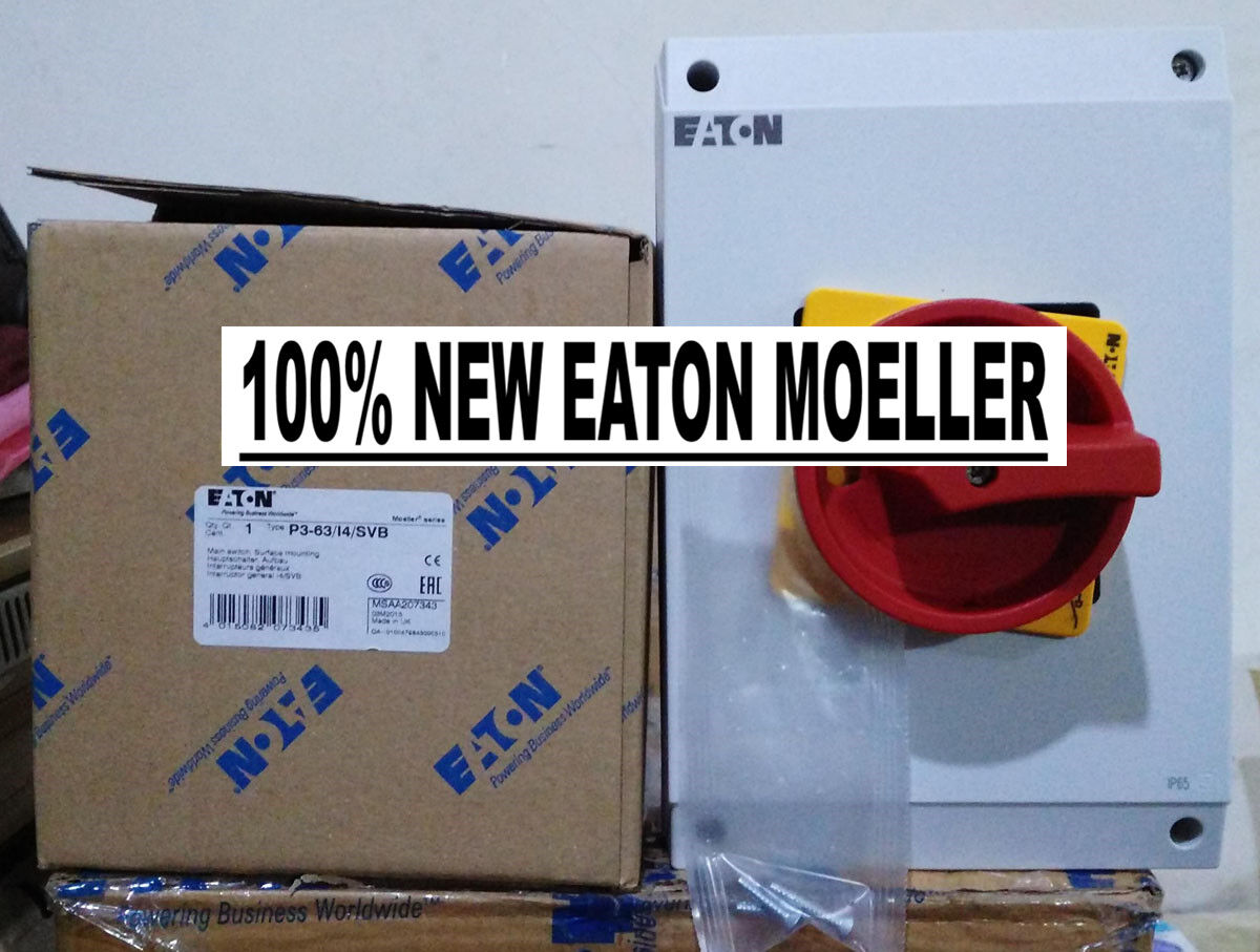 100% NEW MOELLER EATON P3-63/I4/SVB in BOX P363I4SVB