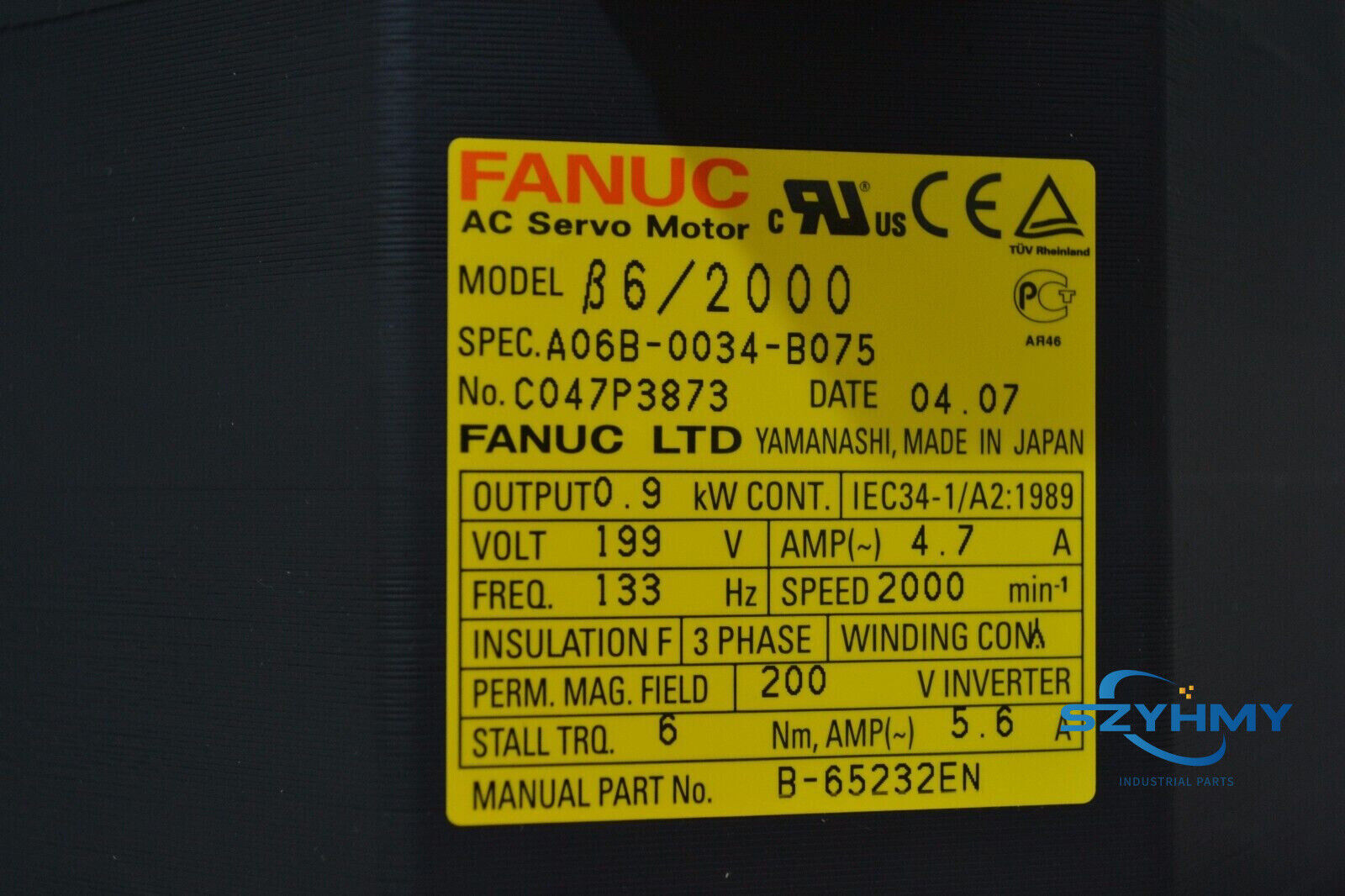 FANUC A06B-0034-B075 Servo Motor New in Box Expedited - FANUC