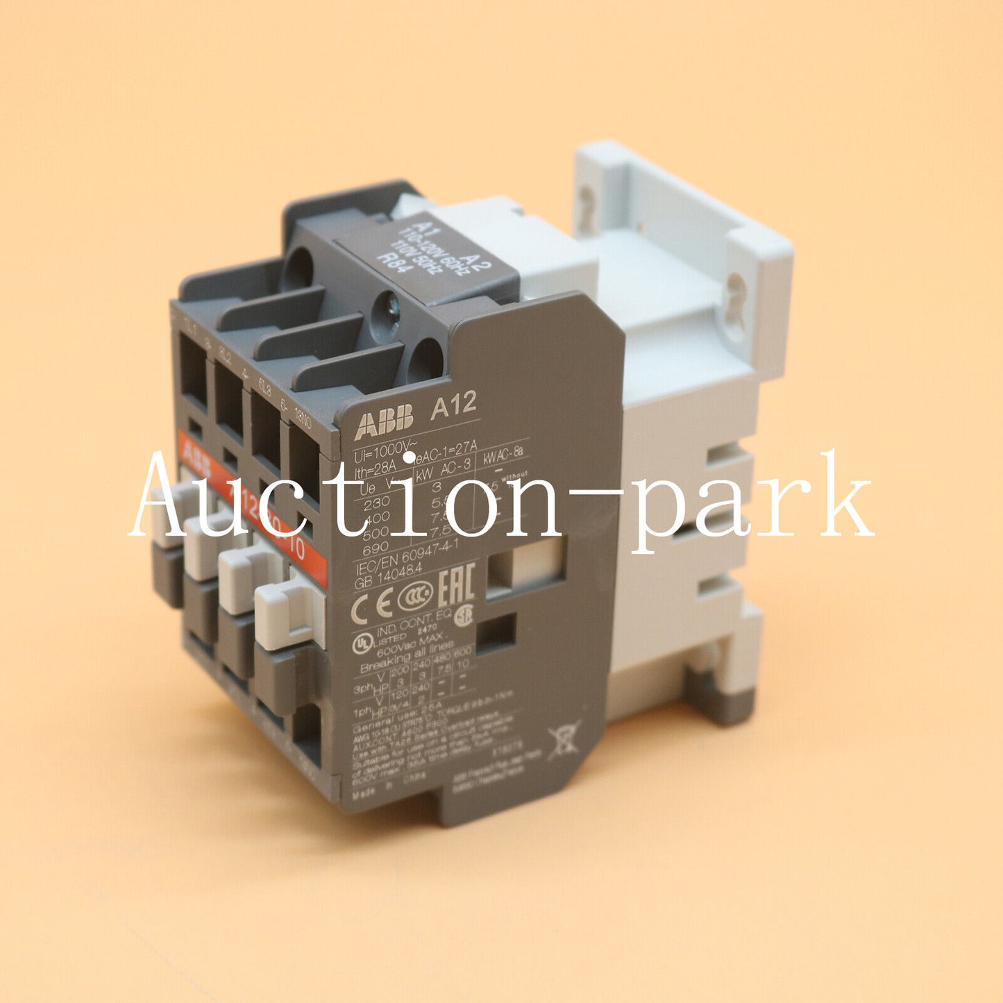 ABB A12-30-10 3 Pole Contactor for 110V 5.5KW Applications - ABB