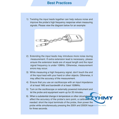 Micsig DP20003 High Voltage Differential Probe Kit 5600V 100MHz - MICSIG