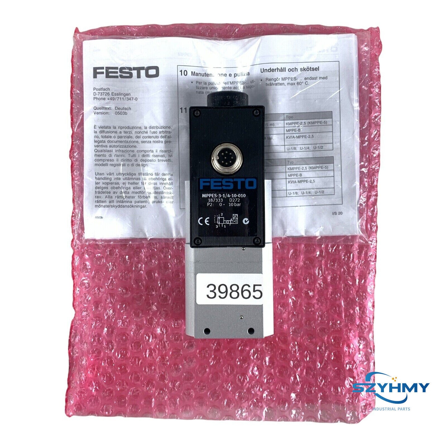FESTO MPPES-3-1/4-10-010 Proportional Pressure Regulator 1PC - FESTO