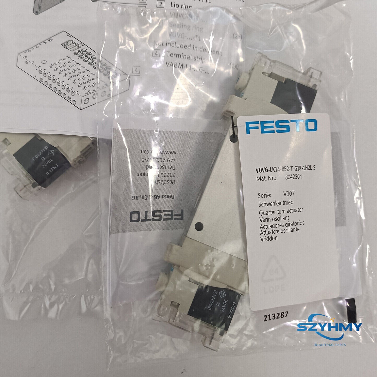 Festo VUVG-LK14-B52-T-G18-1H2L-S Solenoid Valve - 8042564 - FESTO