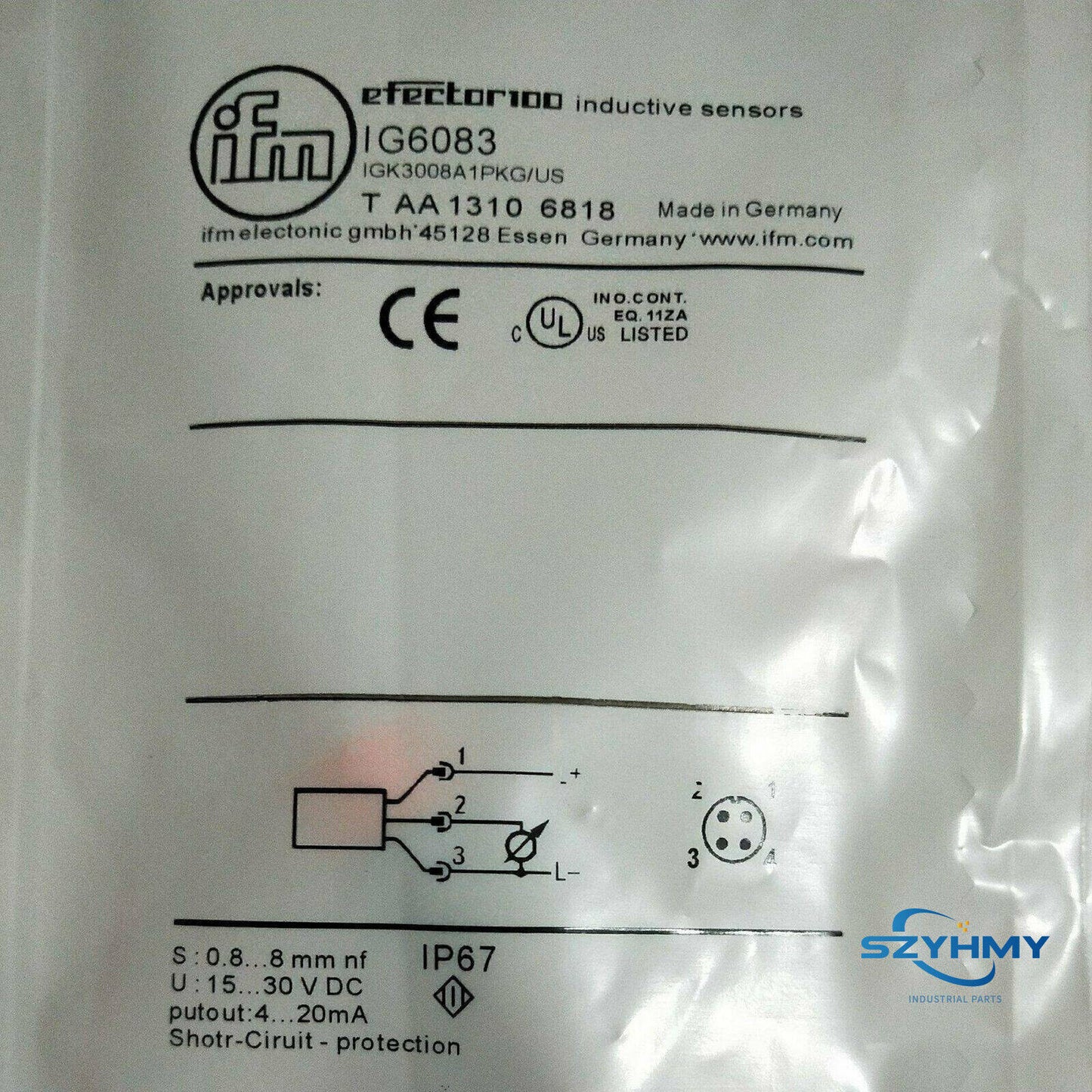 IFM IG6083 Proximity Switch Sensor - 1 Piece - IFM