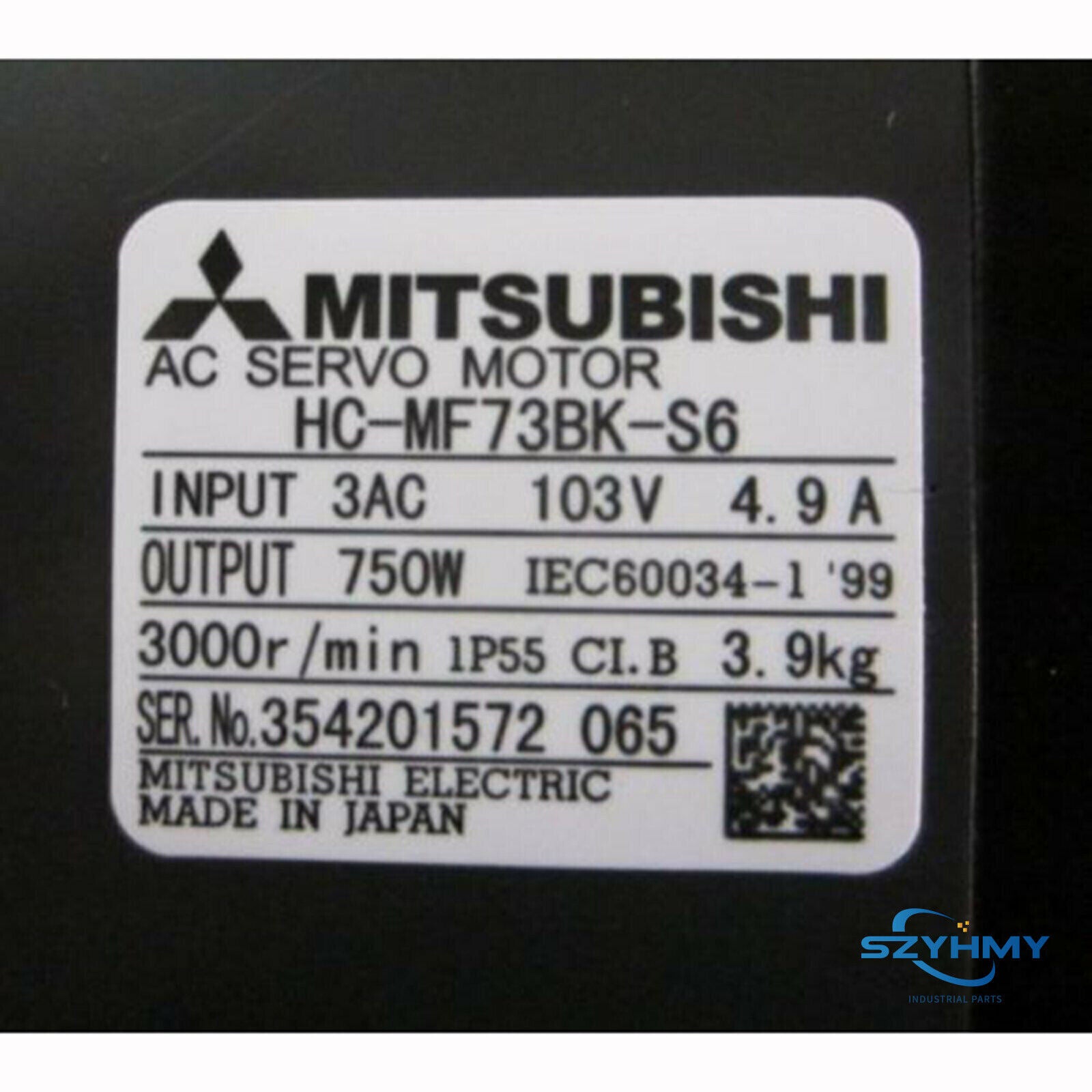 MITSUBISHI HC-MF73BK-S6 AC Servo Motor New in Box - MITSUBISHI