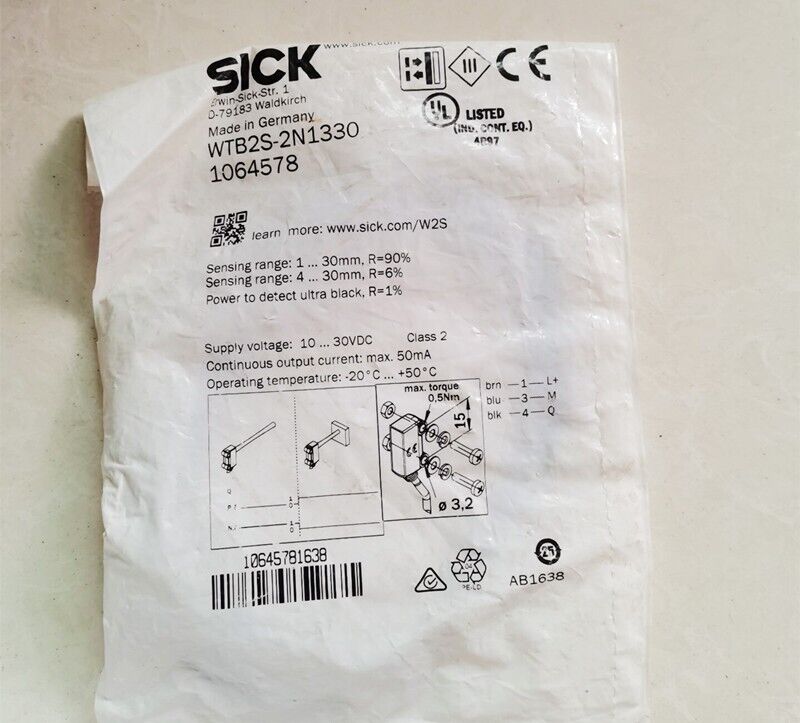 NEW SICK WTB2S-2N1330 Photoelectric Sensor for Enhanced Detection - SICK