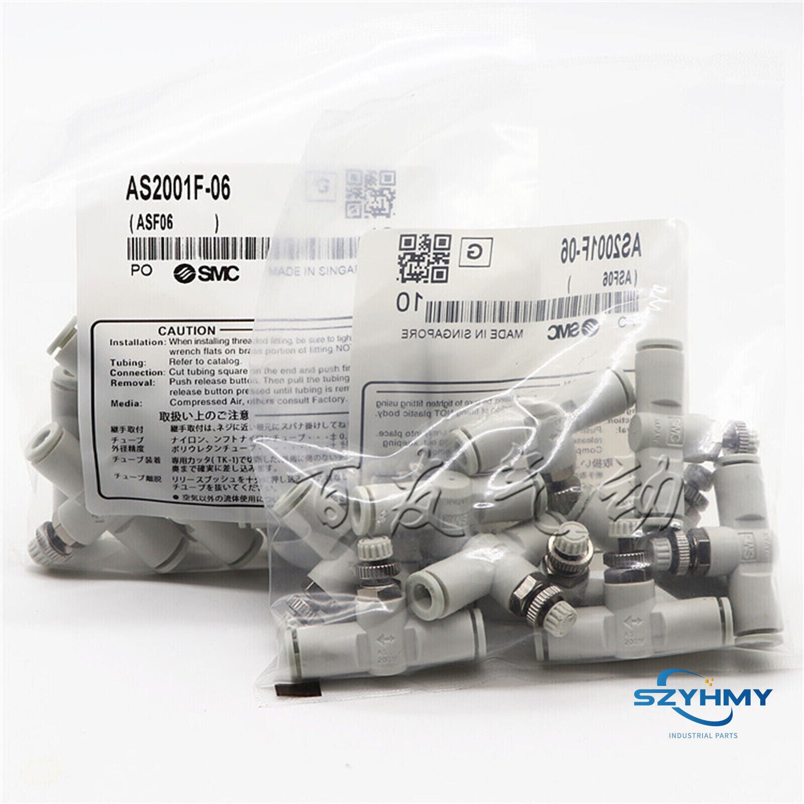 10PC SMC AS2001F-06 Control Valve Fittings - Durable & Reliable - SMC
