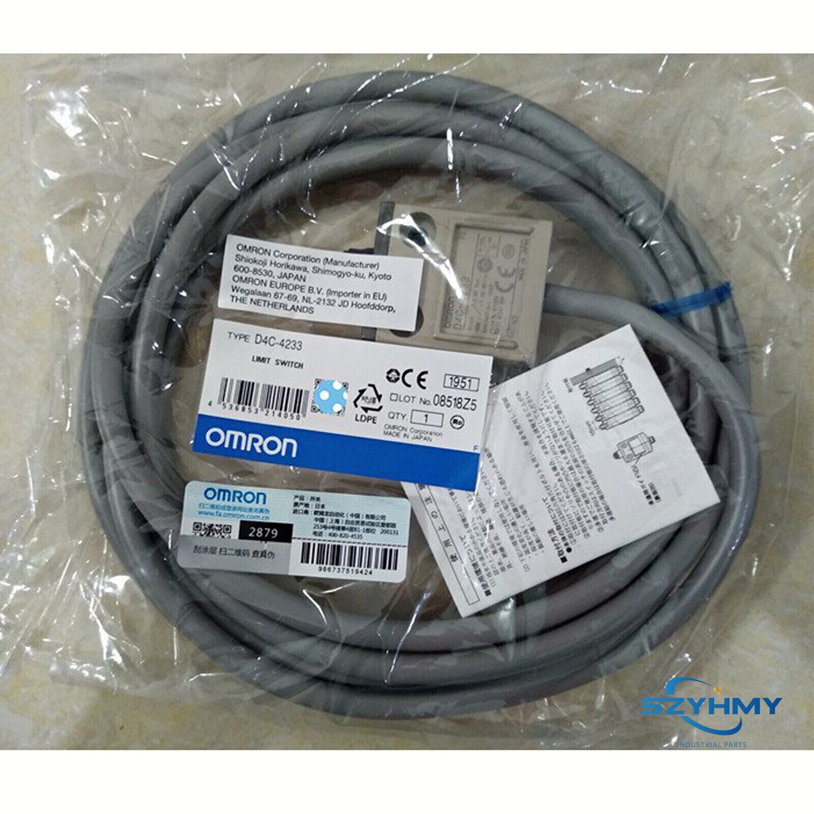 Omron D4C-4233 Limit Switch - 1pc New - OMRON
