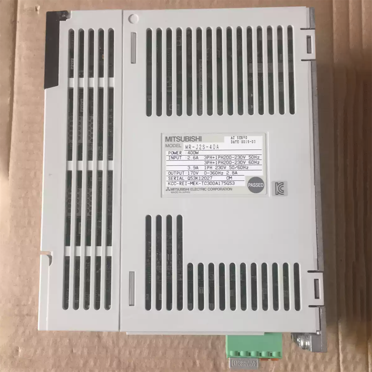 Mitsubishi MR-J2S-40A Servo Driver - New In Box - MITSUBISHI