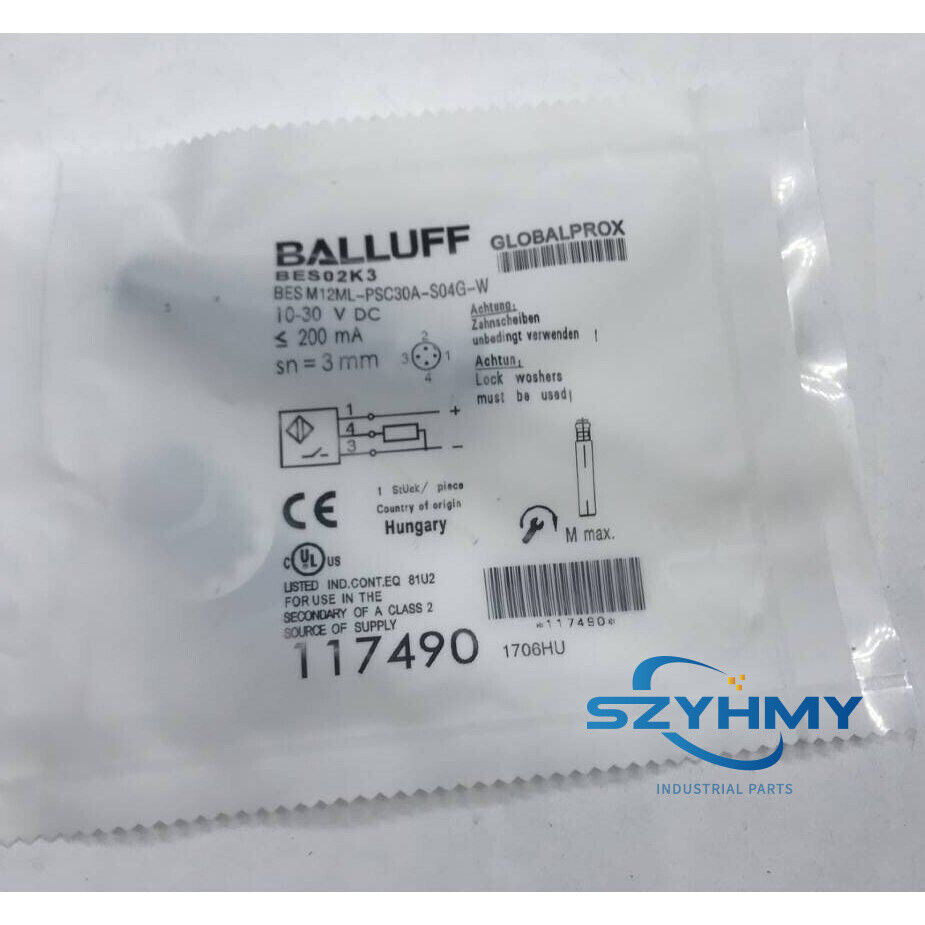 Balluff BES M12ML-PSC30A-S04G-W Proximity Switch, 1pc New - BALLUFF