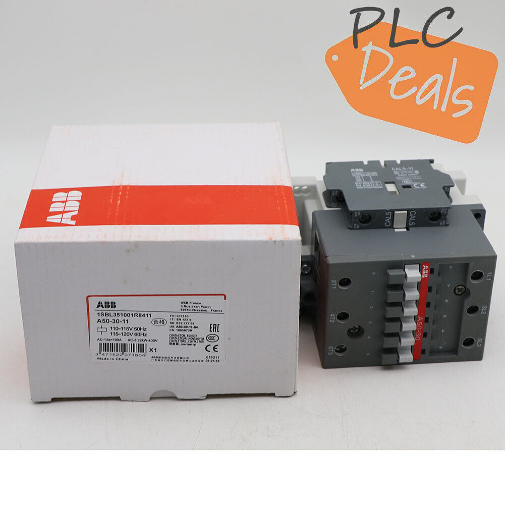 ABB A50-30-11 Contactor 110-115V 50Hz / 115-120V 60Hz - ABB