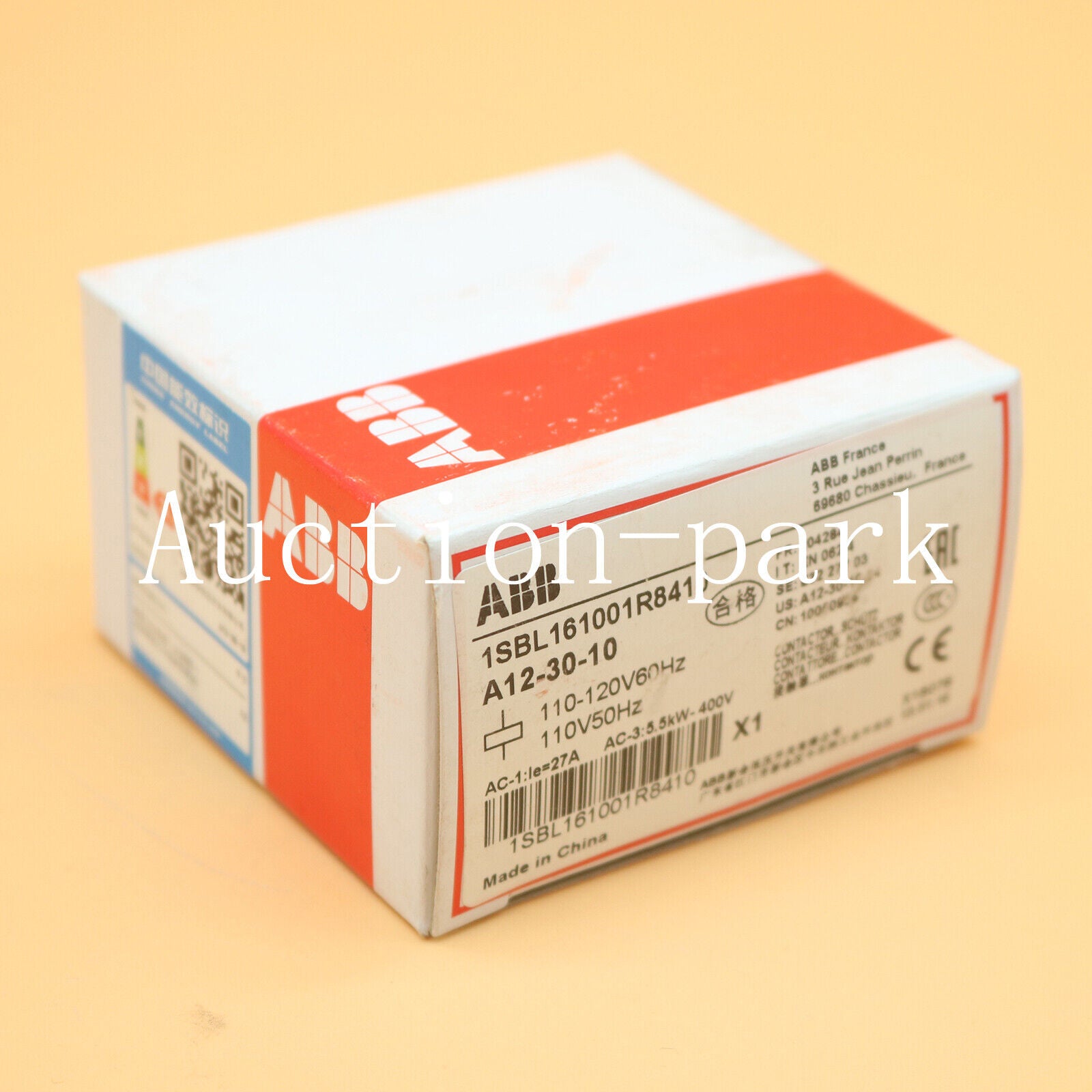 ABB A12-30-10 3 Pole Contactor for 110V 5.5KW Applications - ABB