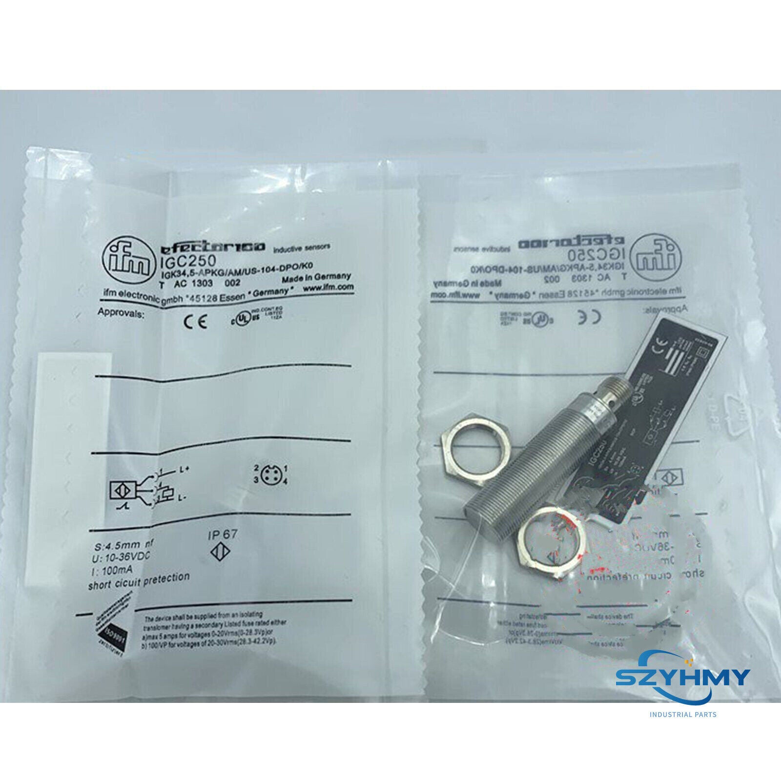 IFM IGC250 Proximity Switch Sensor - 1 Piece, New - IFM