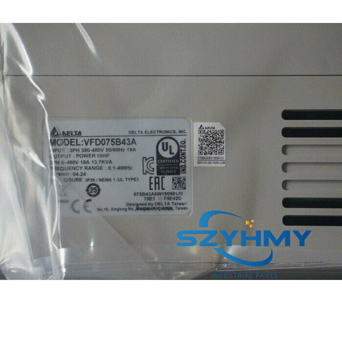 Delta VFD075B43A Inverter - 1PC VFD075B43A in Box - DELTA