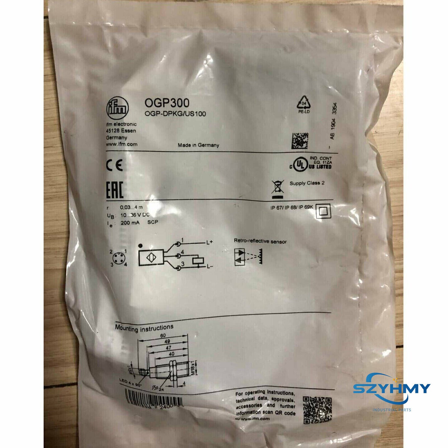 IFM OGP300 Proximity Sensor - 1PC New Industrial Sensor - IFM