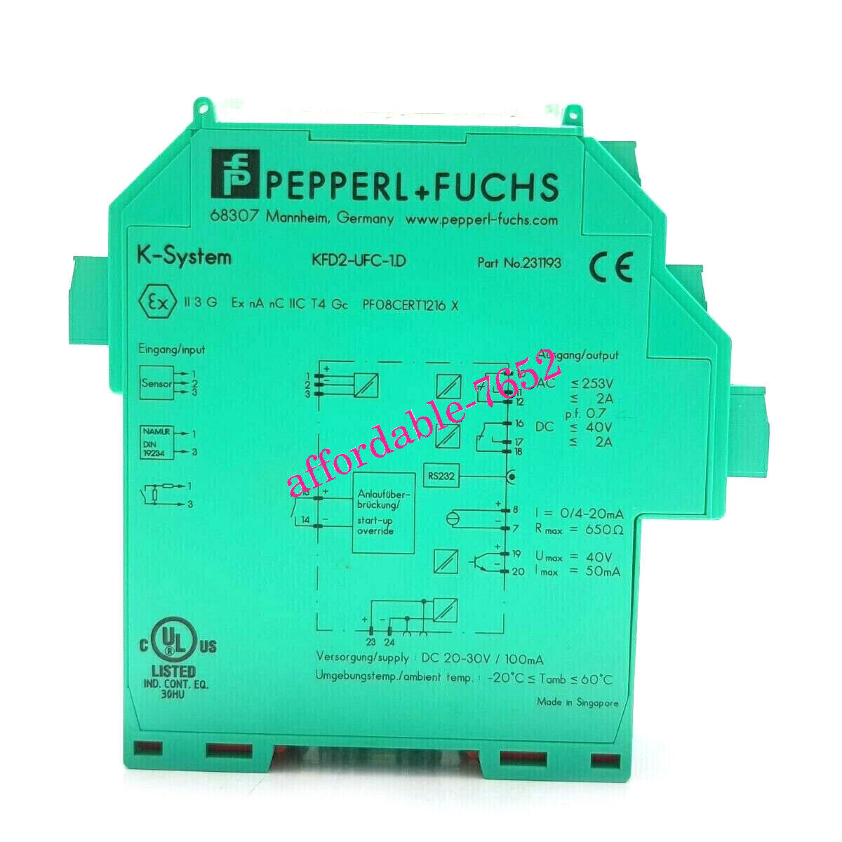 P+F KFD2-UFC-1D Safety Barrier for Enhanced Protection - P+F