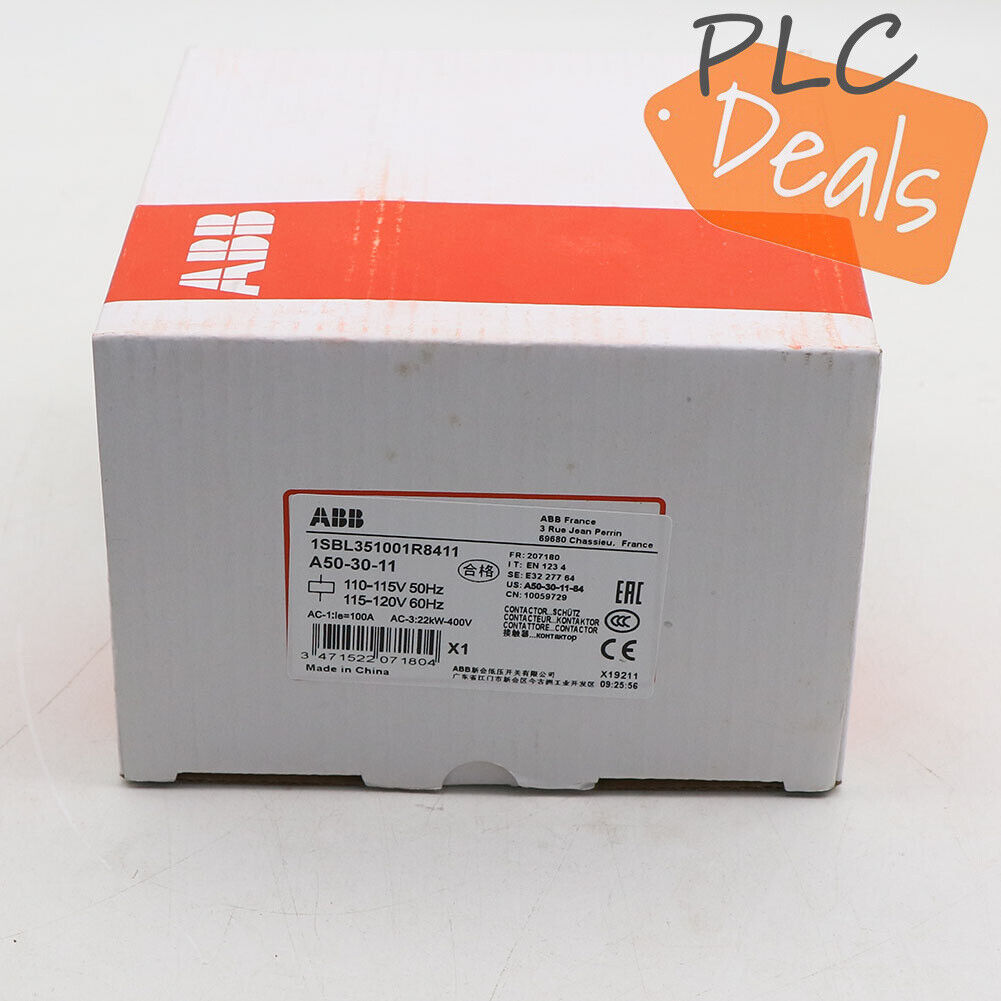 ABB A50-30-11 Contactor 110-115V 50Hz / 115-120V 60Hz - ABB