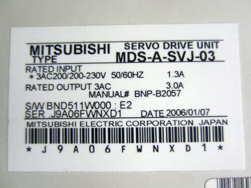 Mitsubishi MDS-A-SVJ-03 Servo Drive - New In Box - MITSUBISHI