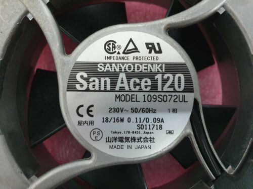 Sanyo Denki San Ace 120 Cooling Fan 109S072UL - New in Box - SANYO DENKI SAN ACE