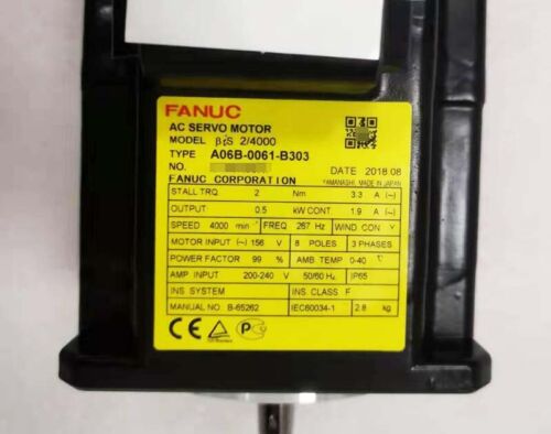 FANUC A06B-0061-B303 Servo Motor - New and Expedited Shipping - FANUC